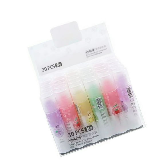 YIEMEEN Art Grade Solid Glues Sticks Fruity Scented NonCrack Formula PVP Safe Adhesive For Students Homework Projects 8g