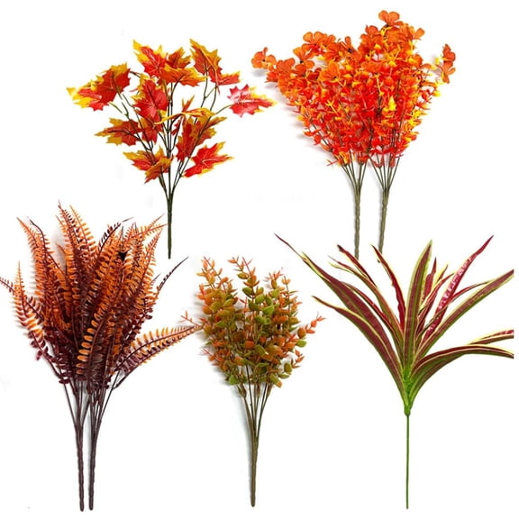 YIEMEEN Artificial Cedar Seaweed Plastic Arrangement Outdoor Decors for Thanksgiving