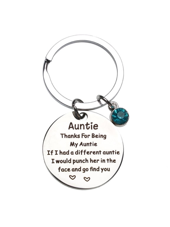 YIEMEEN Aunt Keychain with Word Pendant Aunt Graduation Keyring Mothers Day Gift