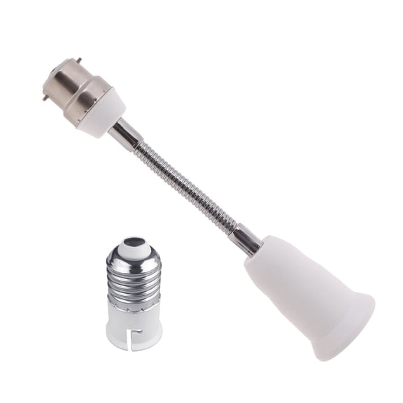 YIEMEEN B22 to E27 Extended Light Base Stand Lamp Bulb Socket Adapter Holder Adjustable