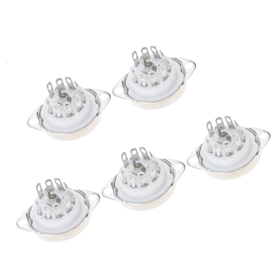 YIEMEEN B9A Base Socket Optimized Featuring Not Corrosion Double Plate Terminals Simple Installs for 12AX7 ECC83 Vacuum Tubes