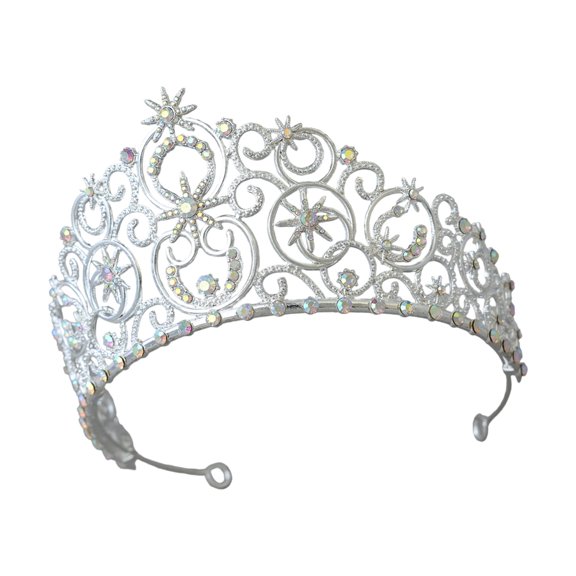 YIEMEEN Baroque Hair Jewelry Princess Headpiece With Crystal Rhinestones Crown For And Award Ceremonies