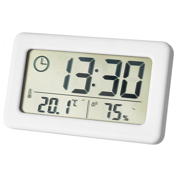 YIEMEEN Battery Powered Clock with Integrated Thermometers Hygrometer for Home Or Office