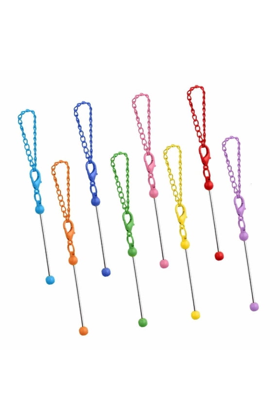 YIEMEEN Beading Keychain Beadable Keyring Bag Charm Keychain Jewelry Making Accessory