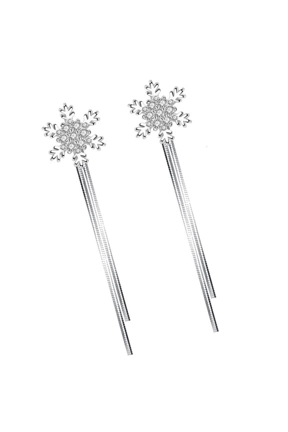 YIEMEEN Beautiful Snowflake Earrings Pair Elegant for Her Daily Social Setting
