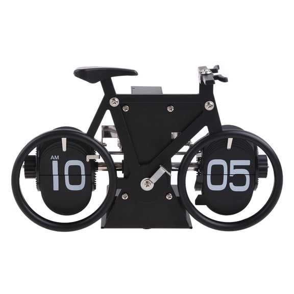 YIEMEEN Bicycle Shaped Flip Clock for Home Bedroom Dormitory Living Room Office Desktop Decoration Retro Style12 Hour Show Big Number Clock