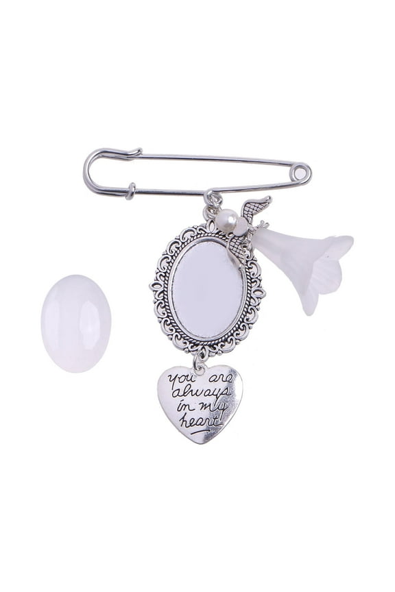 YIEMEEN Bouquet Photo Charm DIY Pin Brooch Making Kit Lacy Frame Charm for Holiday