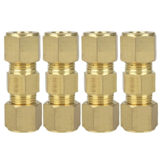 YIEMEEN Brass 1/4inch Compression Tube Fittings for Refrigerator Water Line Connection