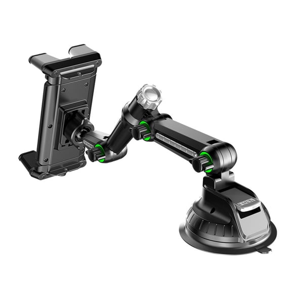 YIEMEEN Car Mount Tablet Holder with Extended Suction Cup Arm Foldable for Truck and Vehicle Use 360Degree Rotating