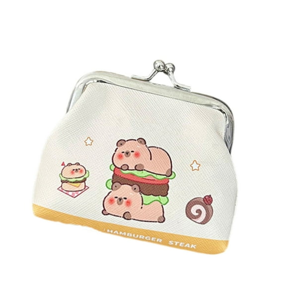 YIEMEEN Cartoon Capybara Change Purse Wallet Small Storage Bag PU Coin Purse