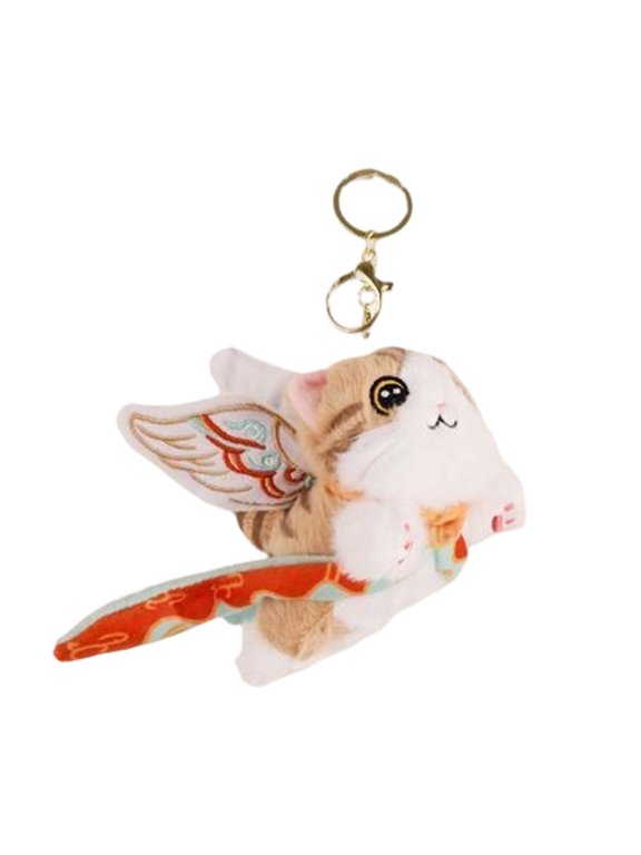 YIEMEEN Cats/Deer Plush Keyring Soft Stuffed Animal Keychain Accessory Bag Decoration