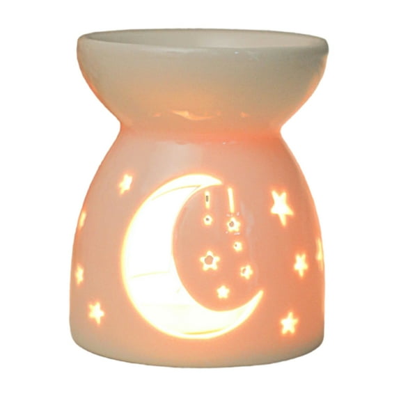 YIEMEEN Ceramics Hollowed Tealight Holder Aromas Diffuser Oil Burners for Home Decors