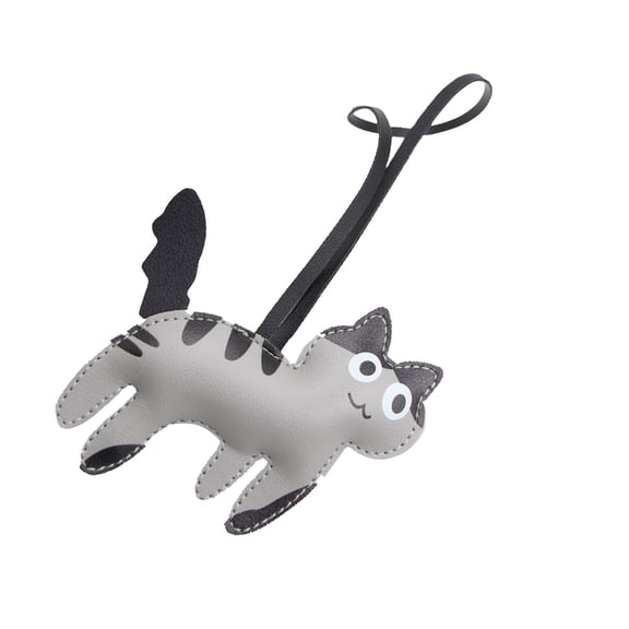 YIEMEEN Charm Cat PU Bag Ornament Youthful Fashion Keychain PU Texture for Bag
