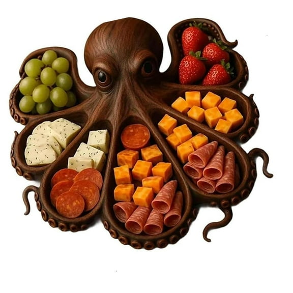 YIEMEEN Cheese And Charcuterie Platter For Entertaining Handmade Ocean Theme Wood Serving Board Coastal Party Decors