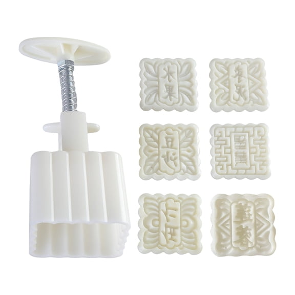 YIEMEEN Chinese Characters Shape Dessert Moulds ABS Texture Dessert Press for Baking