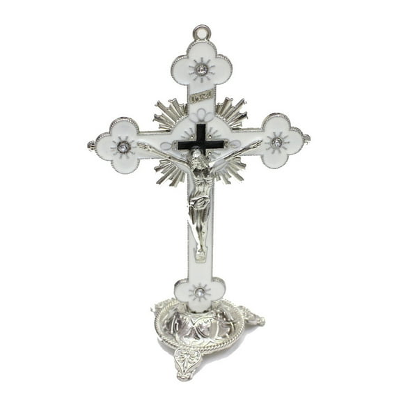 YIEMEEN Church Relics Jesus on the Stand for Cross Wall Crucifix Antique Home Chapel Dec