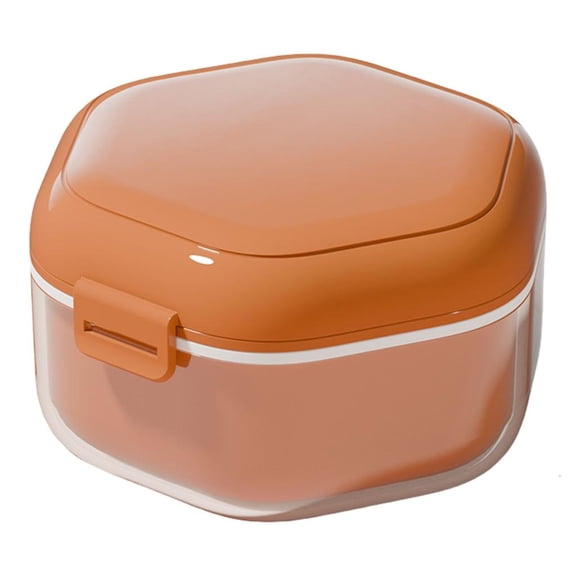 YIEMEEN Clear Denture Storage Box for Household Travel and Office Teeth Retainer Holder