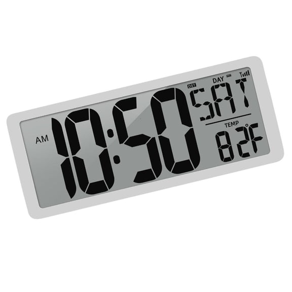 YIEMEEN Clear Display 14'' Digital Wall Clock Features Big Numbers, Current Temperature