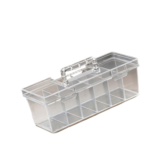 YIEMEEN Clear Durability Portable Tool Organizers Box For Hardware Nut Bolts Craft Supplies Container With Handle Safety Lock