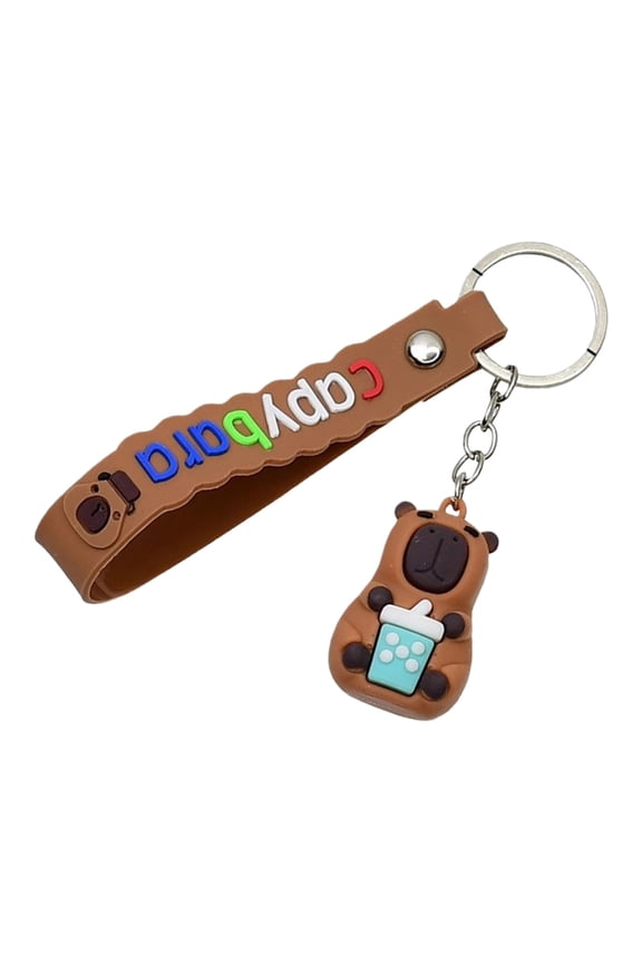 YIEMEEN Collectible Animal Charm Keychain Random Design Flexible Rubber Key Holder Gift