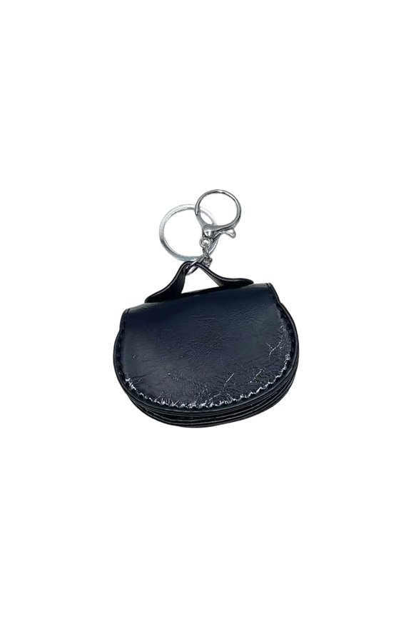 YIEMEEN Compact Leather Key Holder For Earphones Stylish Horseshoe Pattern Accessory
