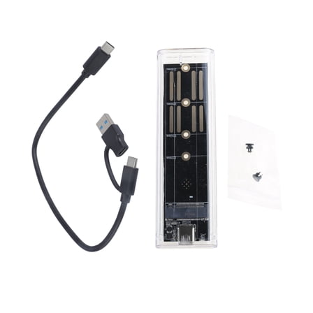 YIEMEEN Compact M.2 NVMe SSD Caddy- USB 3.1 TypeC to M.2 NVME Solid-State Drive Case-