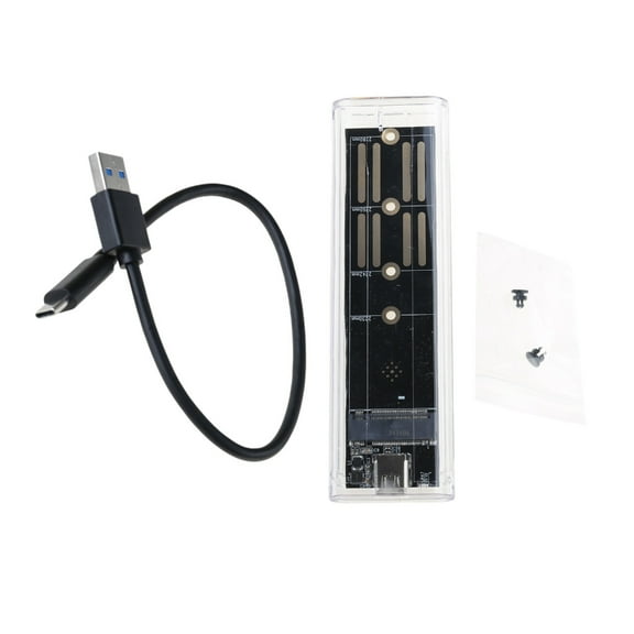 YIEMEEN Compact M.2 NVMe SSD Caddy- USB 3.1 TypeC to M.2 NVME Solid-State Drive Case-