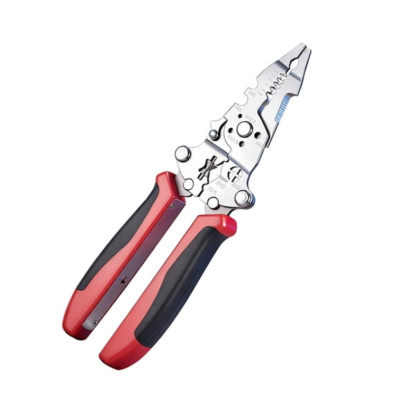 YIEMEEN Compact Stainless Steel Wire Stripper Pliers Crimper With LED Light Suitable For Home Car Repair And Outdoor Application