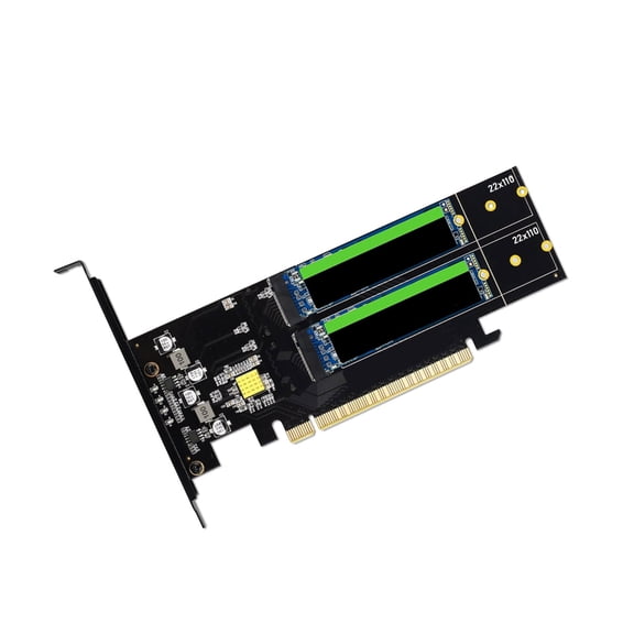YIEMEEN Computer Hardware Expansion Card Using PCIe4.0 Technology for NVMe Storage RAIDs Support and Aluminum Cooling