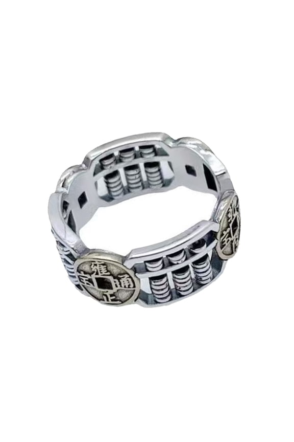 YIEMEEN Copper Coin Abacus Bead Retro Designs Unisex Adjustable Opening Symbol Of Prosperity Easy Caring