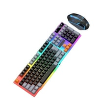YIEMEEN Corded Gaming Keyboard and Mouse Combo 104 Key Computer Keyboard LED Backlit