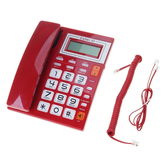 YIEMEEN Corded Telephone Basic Desk Analog Landline Phone with LCD Display for Home