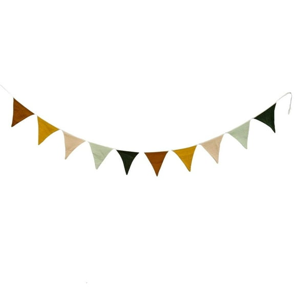 YIEMEEN Cotton Triangular Flags Garlands Kids Bedroom Nursery Decorative Bunting Banners