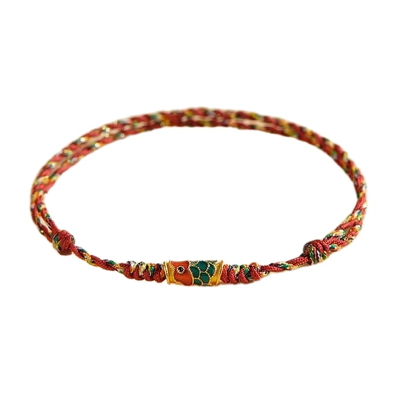 YIEMEEN Cotton Rope Handchain Luckily Kois Charm Bracelet Handcrafted Jewelry Accessory
