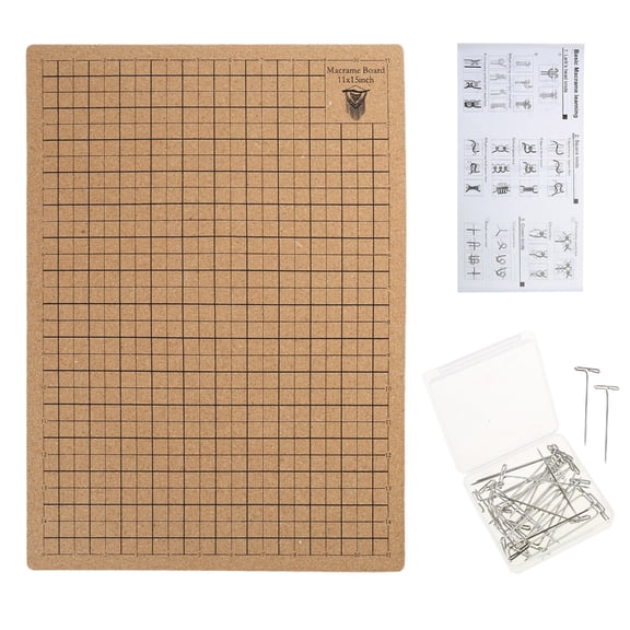 YIEMEEN Crafting Grid Board with Instruction Lightweight Project Pad for String Projects Reusable and Handy Braiding Board