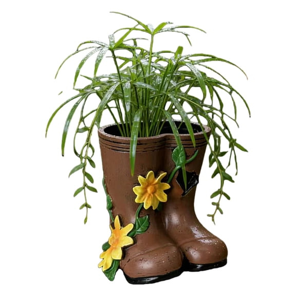 YIEMEEN Creative Boot Planter,Unique Boot Shape Flower Pots Decorative Plant Pot with Drainage Hole for Home Garden Decors