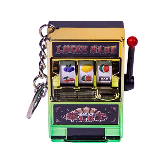 YIEMEEN Creative Miniature Fruit Slot Handheld Game Key Ring Plastic Entertainment Accessory Stylish Gift for Kids and Adults