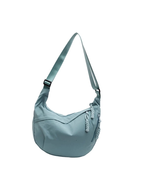 YIEMEEN Crescent Bag For Women Men Canvas Crossbody Bags Multi Pocket Slings Bag Roomy Moon Bag Slouchy Dumpling Bags Gifts