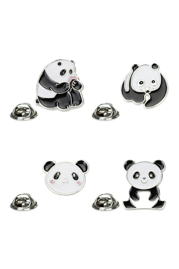 YIEMEEN Cute Jewelry Panda Pin Cartoon Alloy Stereo Breastpin School Uniform Brooch