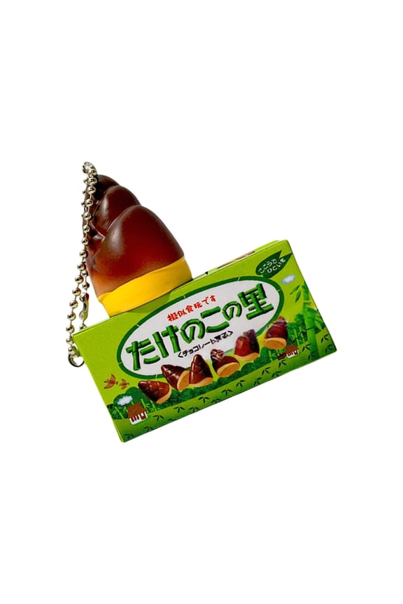 YIEMEEN Cute Replicas Chocolate Fungi Keychain Compact Bag Clip Japan Themed Snack Collectible Accessory