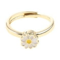 thumbnail image 1 of YIEMEEN Daisy Fashion Fidget Spinner Rings for Women Anti Stress Anxiety Ring Adjustable, 1 of 10