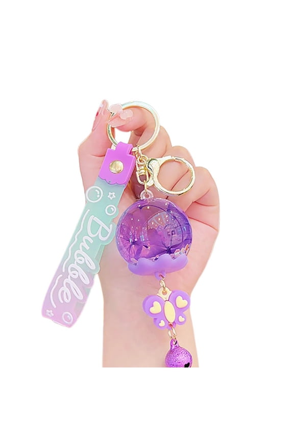 YIEMEEN Decorative Liquid Glitters Bottle Keychain Charm Pendnat for Bag or Keys