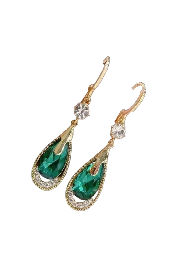 YIEMEEN Delicate Water Drop Earrings Elegant Ear Studs Alloy Texture Fashion Date Earrings Perfect for Work or Social Gatherings