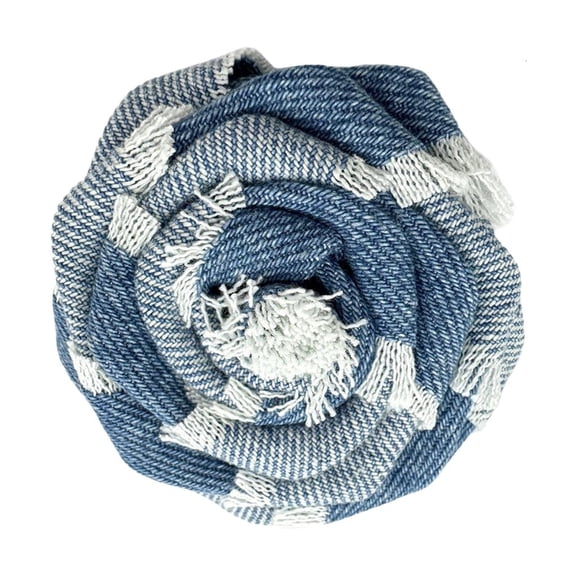 YIEMEEN Denims Camellias Floral Brooch Lightweight Design Artificial Flower Fabric Pin