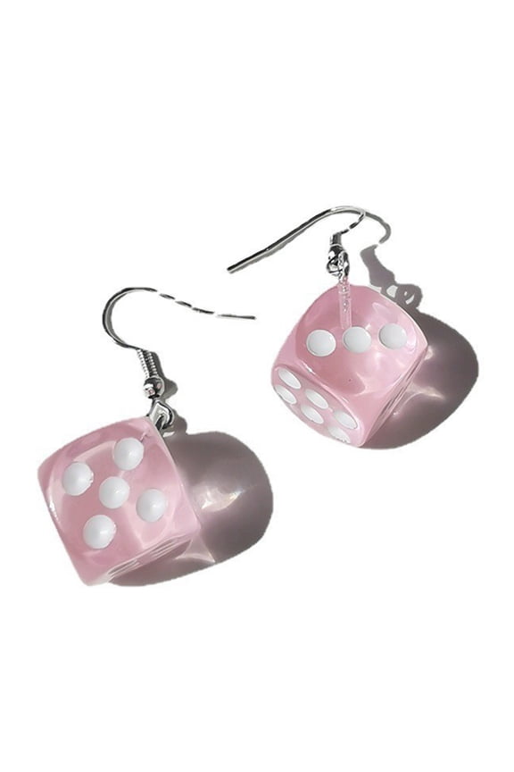 YIEMEEN Dice-Geometric Drop Earrings Aesthetic Cube Dice-Night Club Party Jewelry Decor