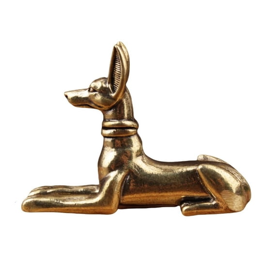 YIEMEEN Dog Figurines Brass Dog Statue Sitting Dog Decorative Objects Table Ornament