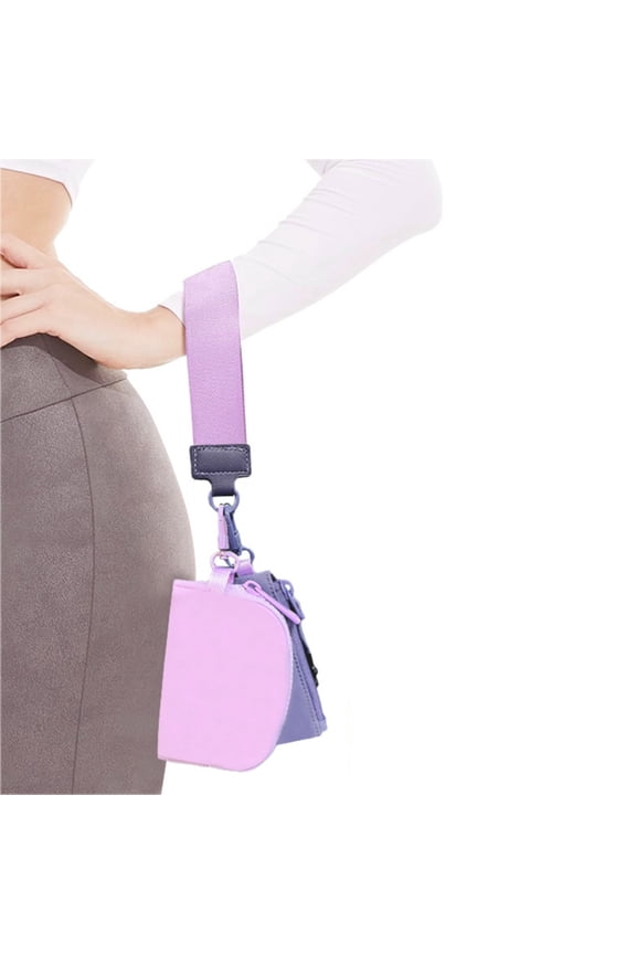 YIEMEEN Double Pouch Wristlet Keychain Wristlet Wallet Portable Nylon Wristlet Wallet