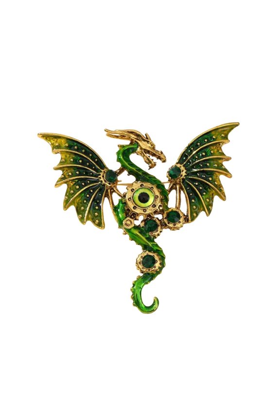 YIEMEEN Dragon Designs Brooch in Sturdy Alloy Unisex Fashion Accessory
