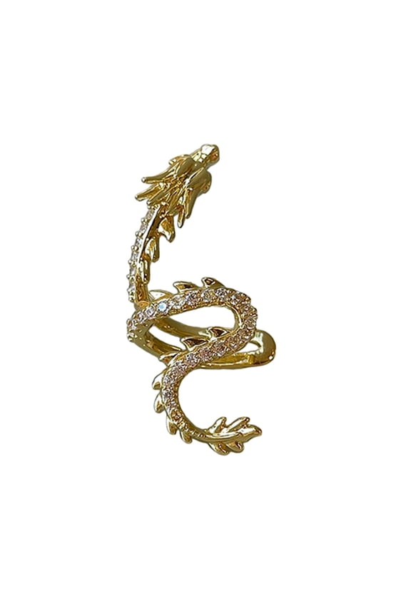 YIEMEEN Dragon Year Birthstone Ear Cuff Delicate Ear Clips Jewelry Trendy Era Wrap Studs