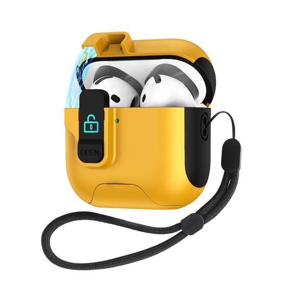 YIEMEEN Durability Shockproof Case With Builts In Phone Stand For Pro3 Wireless Earbuds Charging Case Shell Secure Lock Holder